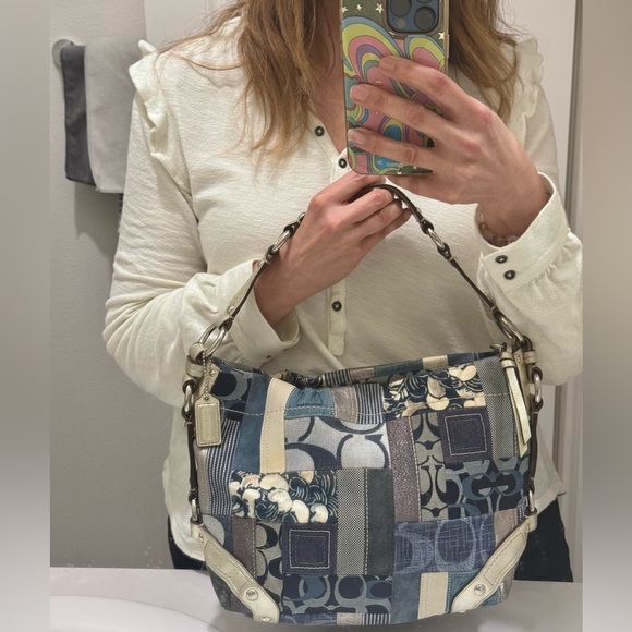 Coach Carly Denim Patchwork Vintage Y2K EUC - Picture 16 of 16